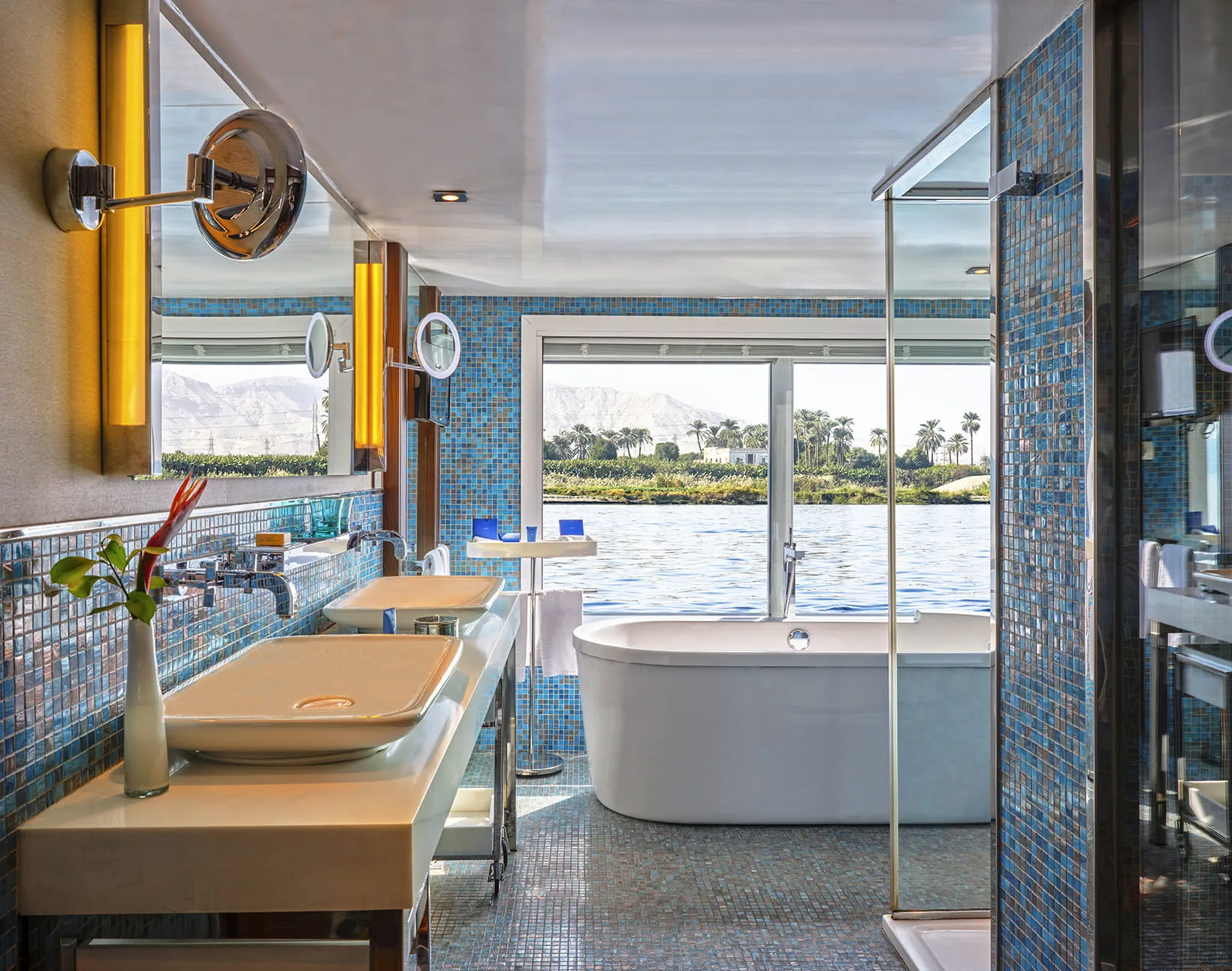 Cabin aboard the The Oberoi Philae, Luxury Nile Cruiser Nile cruise